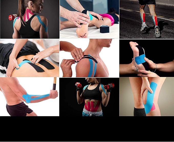Hampton Adams | As Seen on Shark Tank | Elastic Kinesiology Tape (2-Pack) | Uncut Athletic Tape Supports & Protects Muscles Knees Shoulders & Plantar Fasciitis | Waterproof Hypoallergenic (Red)