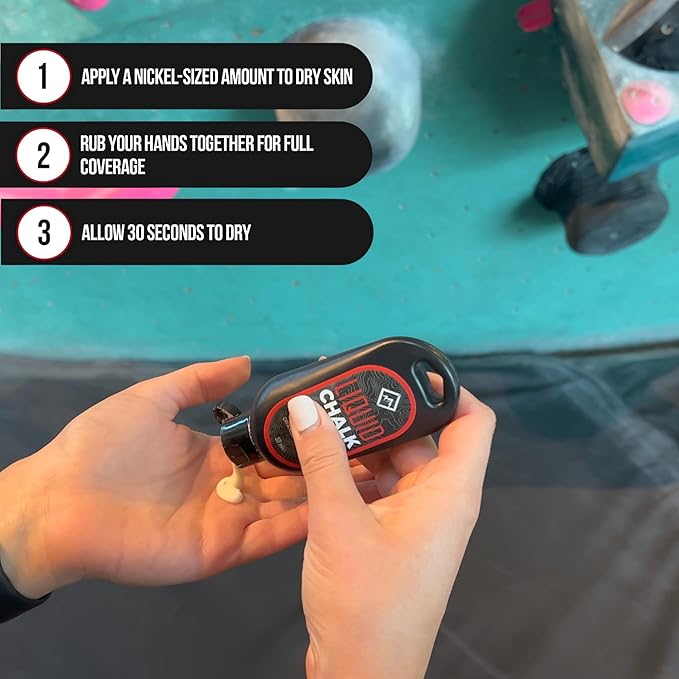 SURVIVOR Liquid Chalk – Gym Chalk for Weightlifting, Rock Climbing, Bouldering, Gymnastics, Pole Grip, & More - Lifting Chalk & Climbing Chalk for Dry Hands