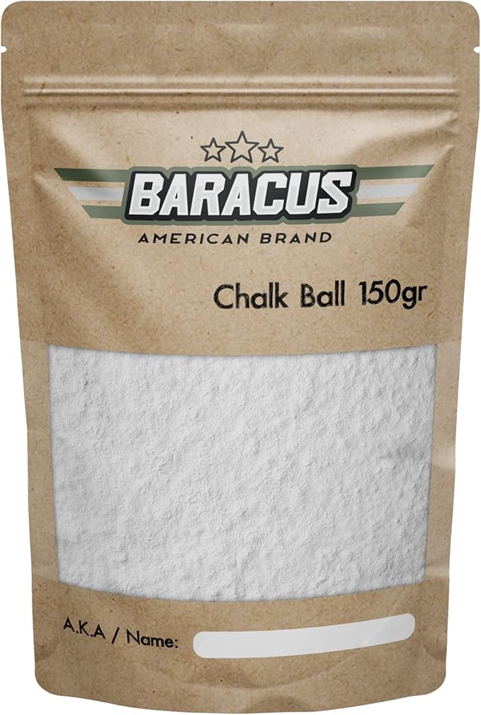 BARACUS Chalk Bag - Premium Gym Chalk for Climbing & Lifting Chalk, Gymnastics, Weightlifting, Crossfit, Pool Dance, Training and Improve Your Hand Grip