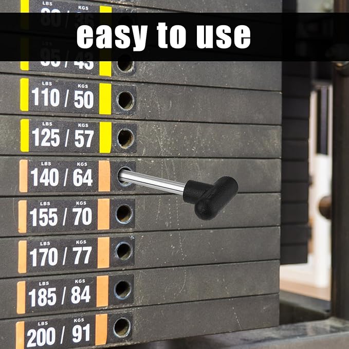 Weight Stack Pin, 2pcs Gym Pins for Weights Loading Pin for Weight Stack Machine Weight Selector Pin for Home Gym Exercise Machine Accessories
