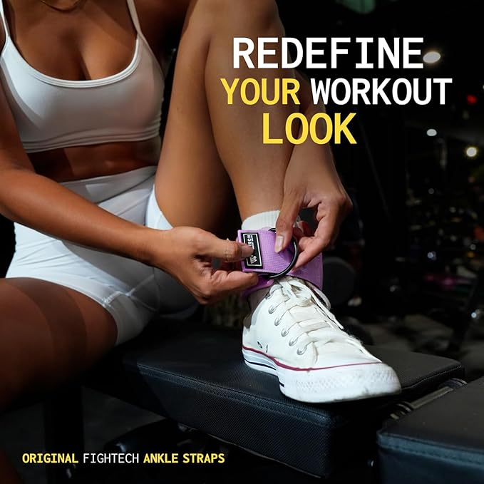 Ankle Straps for Working Out - Revitalize Your Lower Body Sculpting with Comfortable and Durable Ankle Strap for Cable Machine Pair - LiteMotion by FIGHTECH