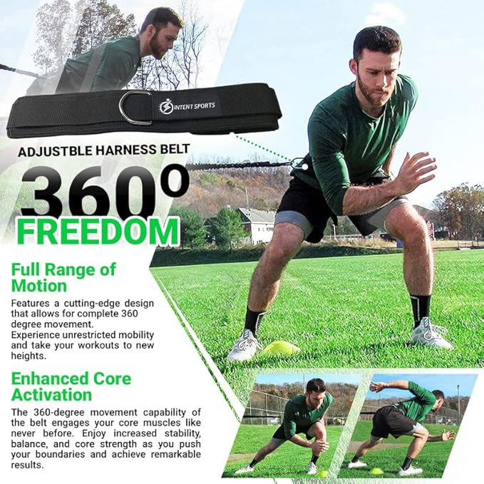 INTENT SPORTS 360° Dynamic Speed Resistance and Assistance 8 Ft. 80 Lb