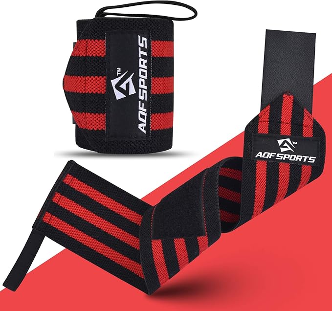 Wrist Wraps for Weightlifting - USPA & IPL Approved 18" Gym Wrist Support with Thumb Loop - Heavy Duty Lifting Wrist Straps for Fitness, Workout, Powerlifting, & Bodybuilding (Pair)