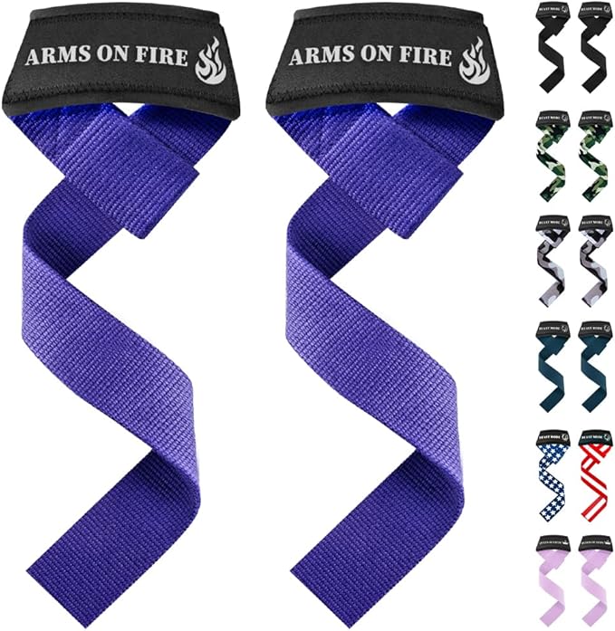 TECEUM Wrist Lifting Straps with Neoprene Padding Support β Heavy Duty Wrist Workout Straps For Men and Women β Ideal for Powerlifting, Strength Training, Bodybuilding
