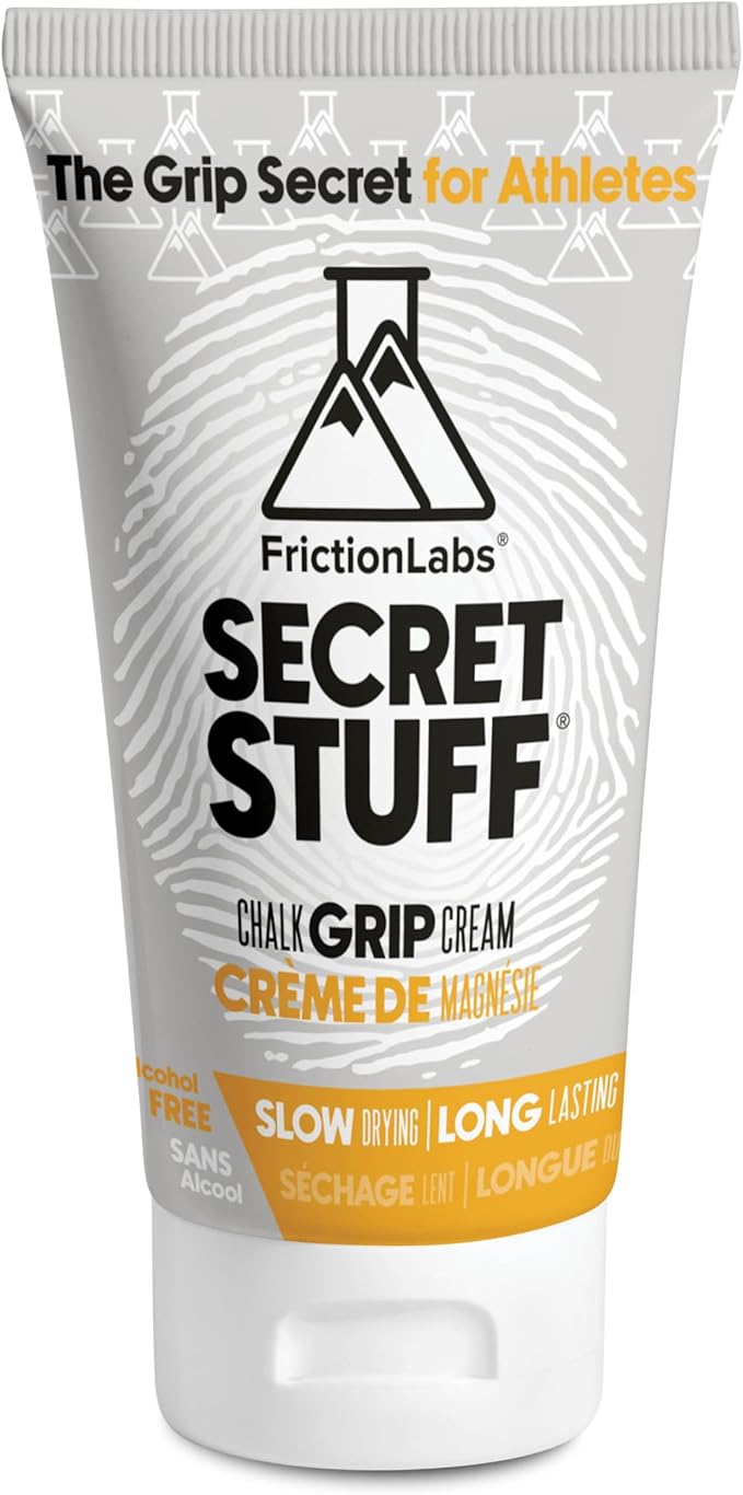 Friction Labs Quick Grip Secret Stuff Liquid Chalk for Athletes - Made in USA - Skin Friendly - Rock Climbing, Weightlifting, Gym, Tennis - Trusted by 100+ Pro Athletes - Best Workout Chalk - 75mL