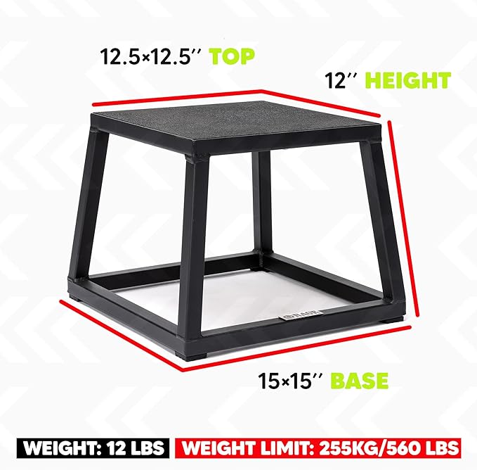 Rage Fitness Steel PlyoBox12-18-24-30Inch High Anti-SlipPlyometric JumpBoxes For Agility