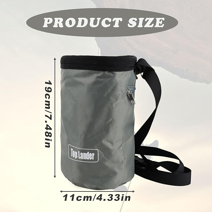 Climbing Chalk Bag, Oxford Bouldering Chalk Bag Rock Climbing Bag with Adjustable Belt, Wear-Resistant Rock Climbing Chalk Bag for Rock Climbing, Weightlifting