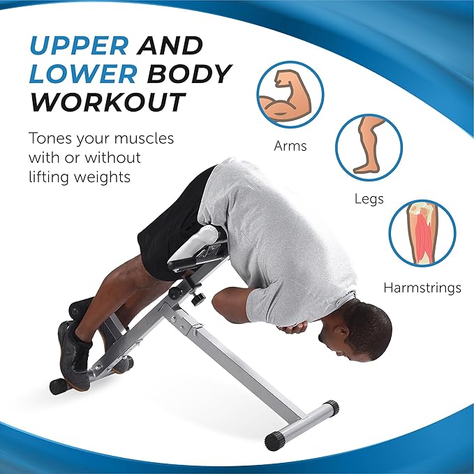 Stamina Hyperextension Bench 2014 - Adjustable and Foldable 250 lbs