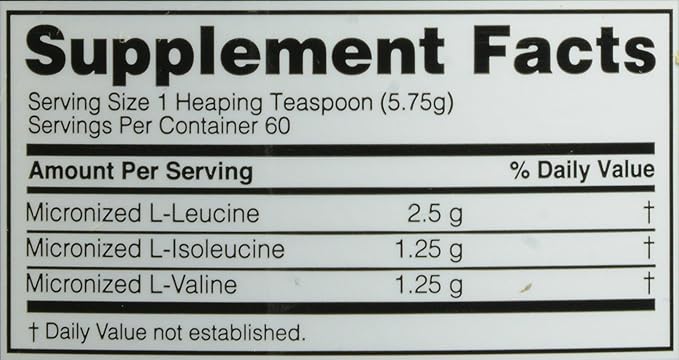 Optimum Nutrition Instantized BCAA 5000mg Powder, Unflavored, Keto Friendly, 60 Servings