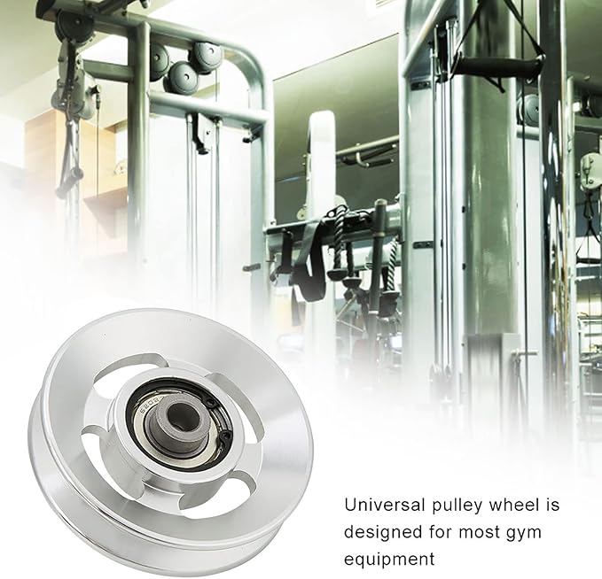 Gym Pulley Wheel, Aluminium Alloy Fitness Pulley Home Gym Attachments Part Exercise Strength Training Accessory Gym Fitness Equipment, for 10.5mm Bore Diameter