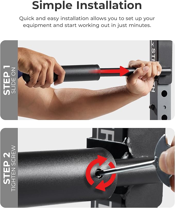Sunny Health & Fitness Power Cage Squat Rack Upgrade Attachments, Dip Bar, Plate Bar Holder, Belt Squat, J Hook, Lat, Adapter, U Ring, Pull Up Bar, Landmine, Captain's Chair, Tricep Rope For Home Gym