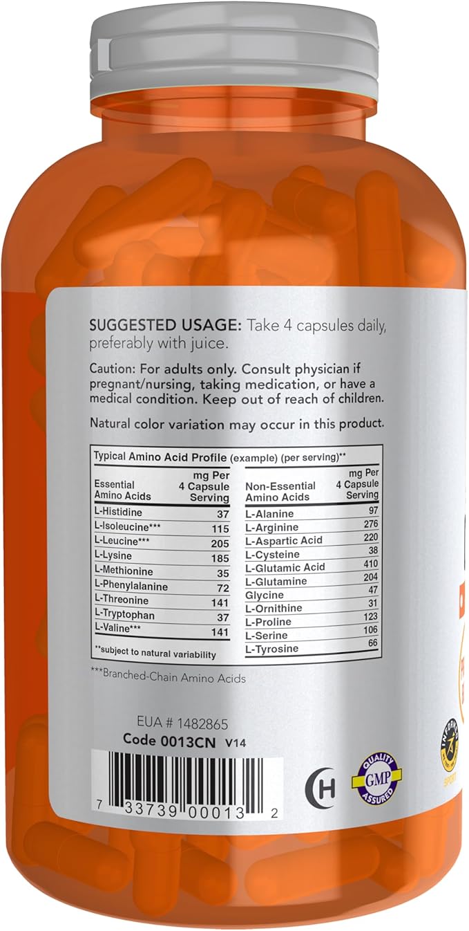 NOW Sports Nutrition, Amino CompleteTM with Vitamin B-6, 360 Count