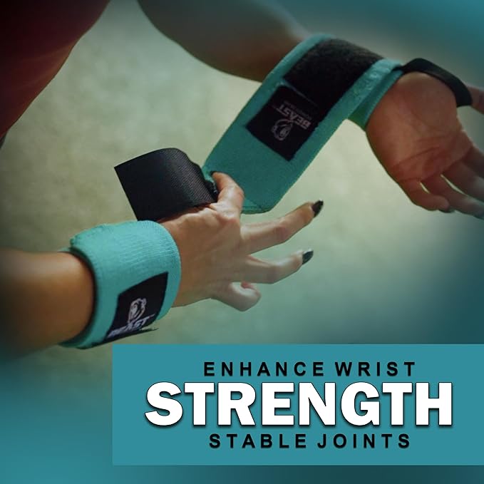 Improved Lifting Support & Stability - Gym Wrist Wraps for Weightlifting 14" Premium Quality Hand Wraps with Thumb Loop - Weight Lifting Wrist Wraps for Pain & Support