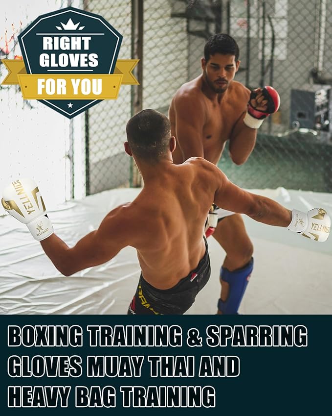Boxing Gloves for Men and Women, ProTraining Sparring for Adult Heavy Punching Bag Gloves.Leather Muay Thai MMA Kickboxing Fighting PUMaterial Ventilated Palm Workout Gloves