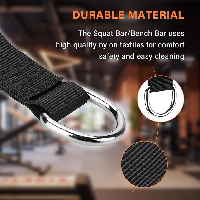 Bar Attachment Strap Compatible with Bowflex Home Gym Parts, Use for LAT, Squat and Bench Bars, Trains Upper Body: Shoulders, Back, Triceps, Biceps,Upper Body Strength Muscle Training