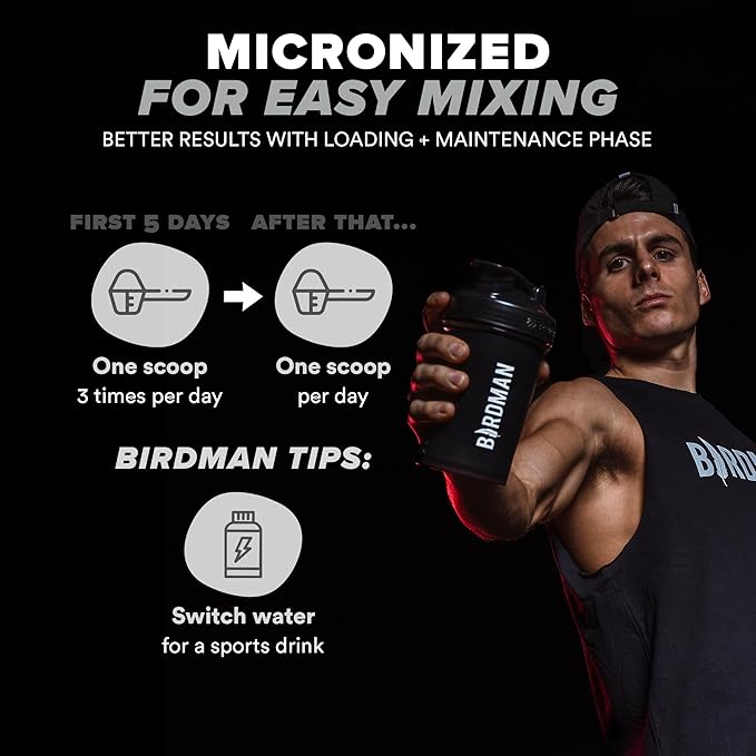 BIRDMAN Micronized Creatine Monohydrate Powder 80 Servings (5 Grams 0.8lb