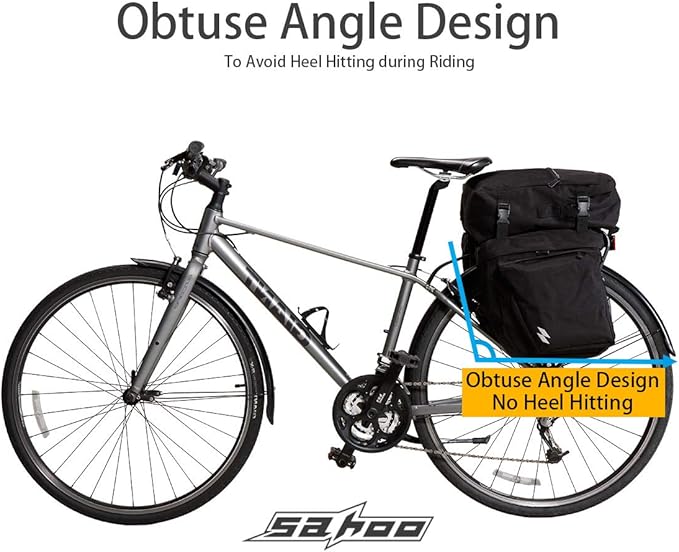 Bike Rack Pannier Bag 3 in 1 Rear Rack Carrier Trunk Bag, Water Resistance 37L Large Capacity Bike Rear Panniers