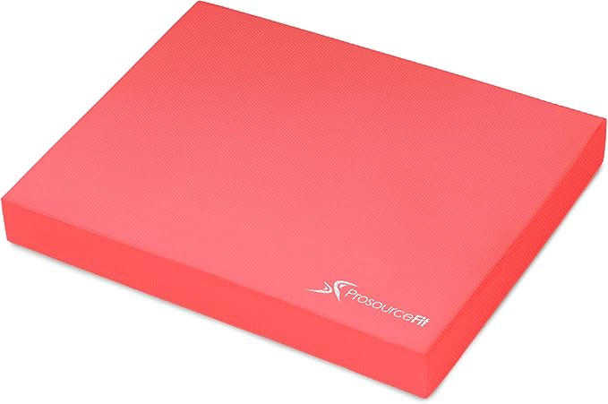 ProsourceFit Exercise Balance Pad – Large Cushioned Non-Slip Foam Mat & Knee Pad for Fitness, Stability Training, Physical Therapy, Yoga 15"x19"