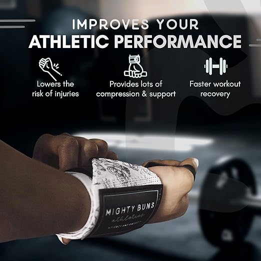 Wrist Wrap for Weightlifting, Wrist Support for Powerlifting Competition, Strength Training and Bodybuilding - Premium Wrist Wraps for Men & Women - Gym Wrist Protection for Everyday Use - Peonies
