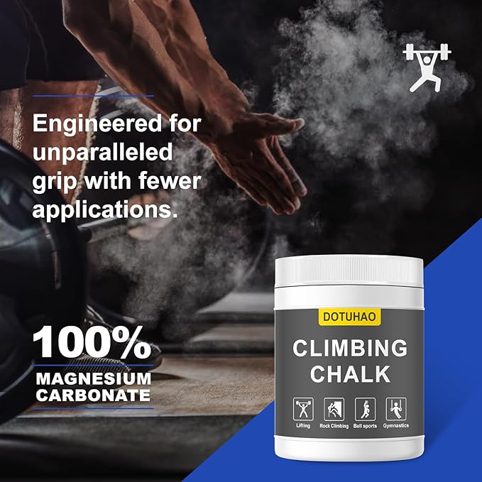 Climbing Chalk 500ML, Gym Chalk for Weightlifting, Rock Climbing, Bouldering, Gymnastics, Pole Grip, & More - Lifting Chalk & Climbing Chalk for Dry Hands