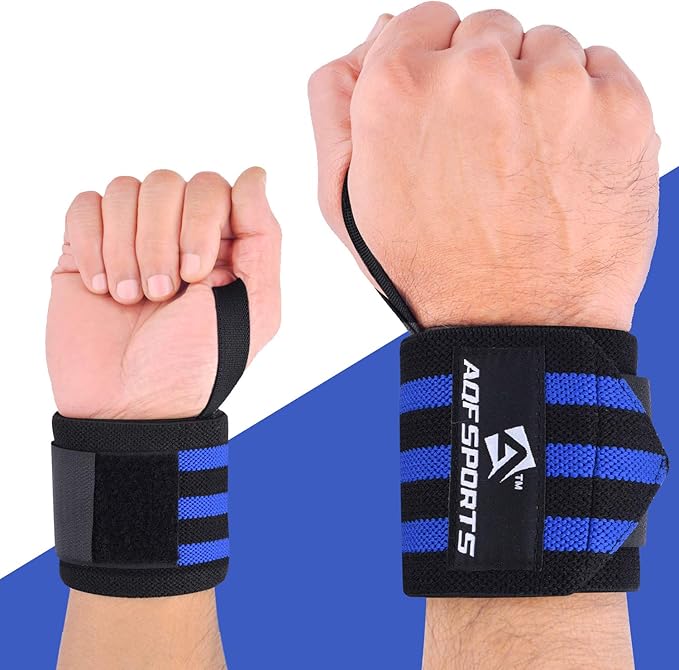 Wrist Wraps for Weightlifting - USPA & IPL Approved 18" Gym Wrist Support with Thumb Loop - Heavy Duty Lifting Wrist Straps for Fitness, Workout, Powerlifting, & Bodybuilding (Pair)