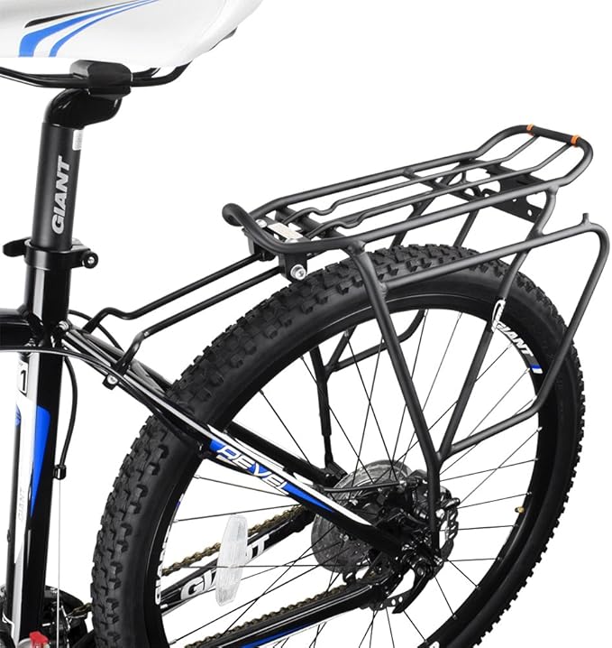 Ibera Bike PakRak Clip-On Commuter Bag & Touring Carrier Plus+ Rack (Disk Brake Mounts) Combo Set