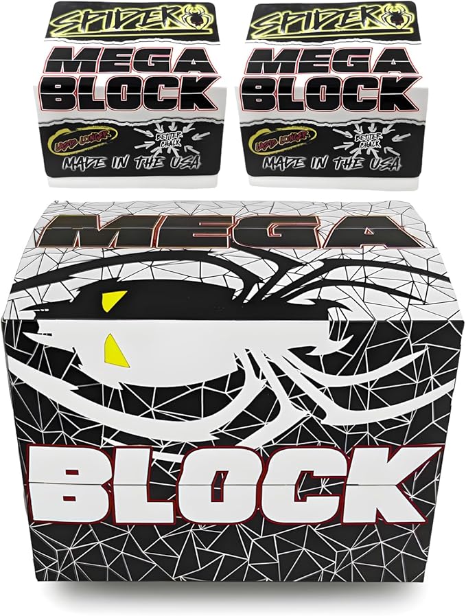 SPIDER CHALK Mega Gym Chalk Block, Lasts 2X Longer, Lab Grade | for Gym, Powerlifting, Made in The USA, ASMR