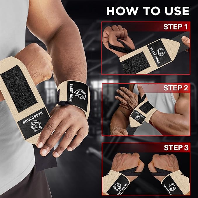 TECEUM Weightlifting 18" & 12" Wrist Wraps with Thumb Loop β Heavy Duty Wrist Workout Braces for Men and Women β Ideal for Powerlifting, Strength Training, Bodybuilding