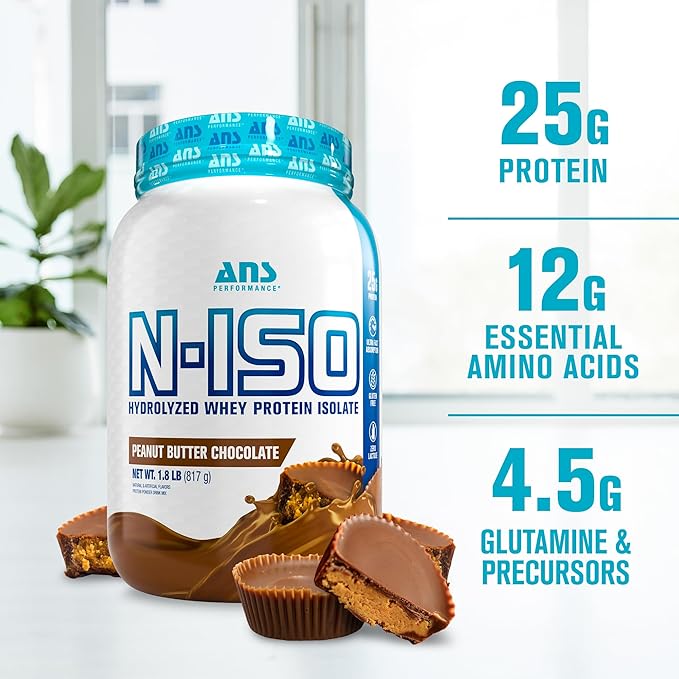 100% Pure Hydrolyzed Whey Isolate Protein + BCAAs - 25g of Protein - Peanut Free, Gluten Free, Zero Lactose (Peanut Butter Chocolate, 1.8 lb)