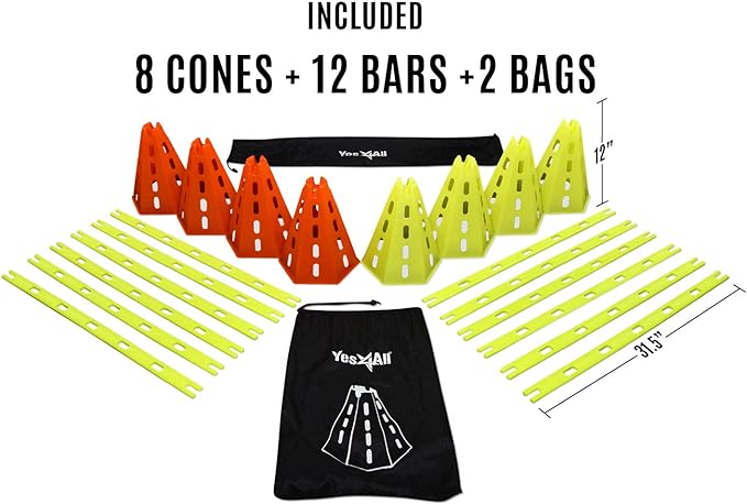 Yes4All Speed Training Agility Hurdles Cone Set