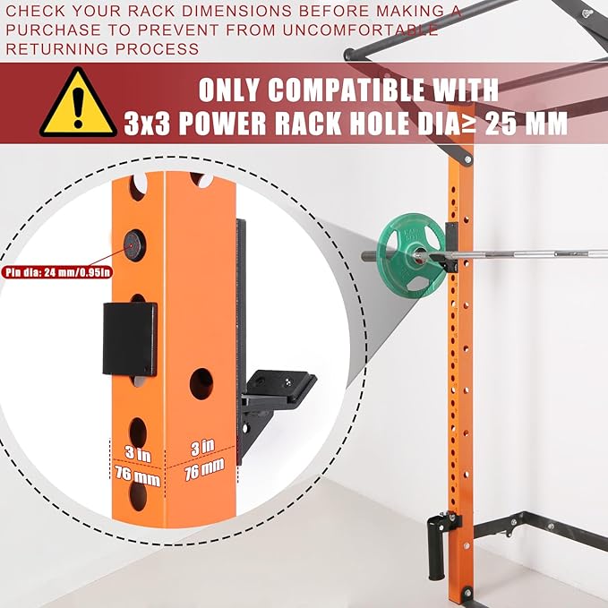SYL Fitness J-Hooks for Squat/Power Rack - Available 2"x2" and 3"x3", Heavy
