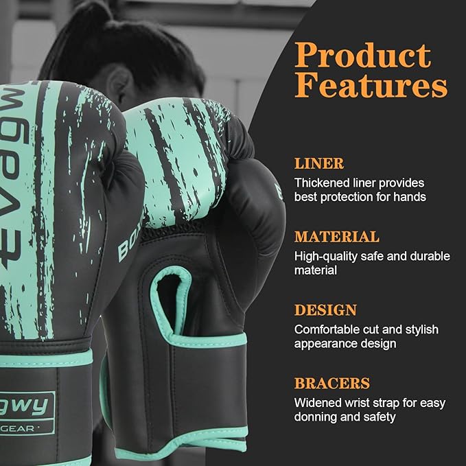 Boxing Gloves for Men and Women,Pro Training Sparring,Suitable for Boxing Kickboxing MMA Fighting,Adult Heavy Punching Bag Gloves,Workout Gloves for Boxing,Muay Thai