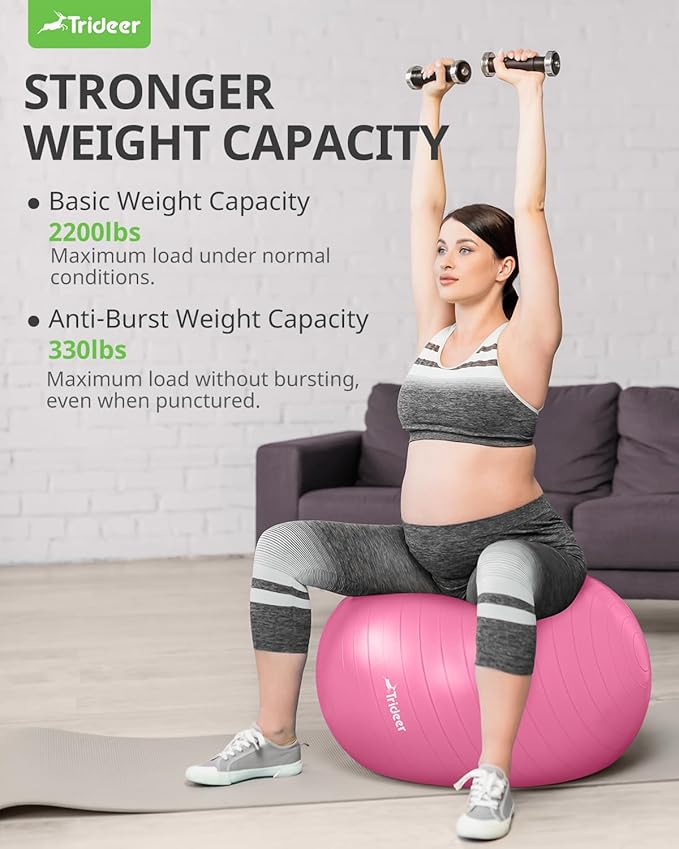 Trideer Yoga Ball Exercise Ball for Working Out 5 Sizes