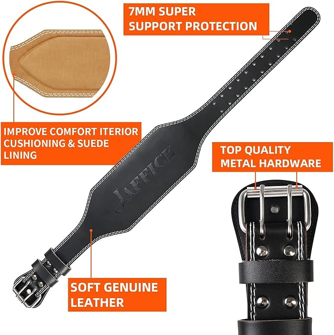 Genuine Leather Weight Lifting Belt for Men Gym