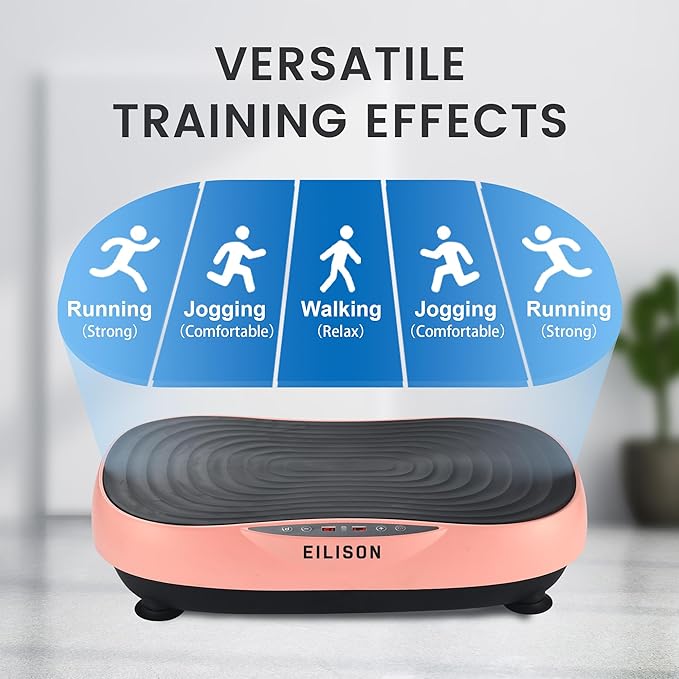 EILISON FITABS 3D Vibration Plate Exercise Machine with Seat - Ocsillation, Pulsation + Vibration Platform, Push Up, Vibration Machine for Lymphatic Drainage, Weight Loss, Recovery