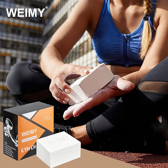 Gym Chalk Blocks, Sport Hand Chalk for Gymnastics, Rock Climbing, Weightlifting, Power Lifting, Easy Grip, Moisture Absorbing, Magnesium Carbonate Chalk