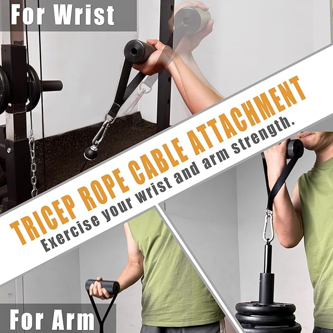 KORIKAHM Arm Wrestling Handles, Fat Armwresting Training Equipment LAT Pulldown Attachments D Handle, V Bar Cable Machine Attachments, Gym Handles for Forearm, Wrist Strength Training Equipment