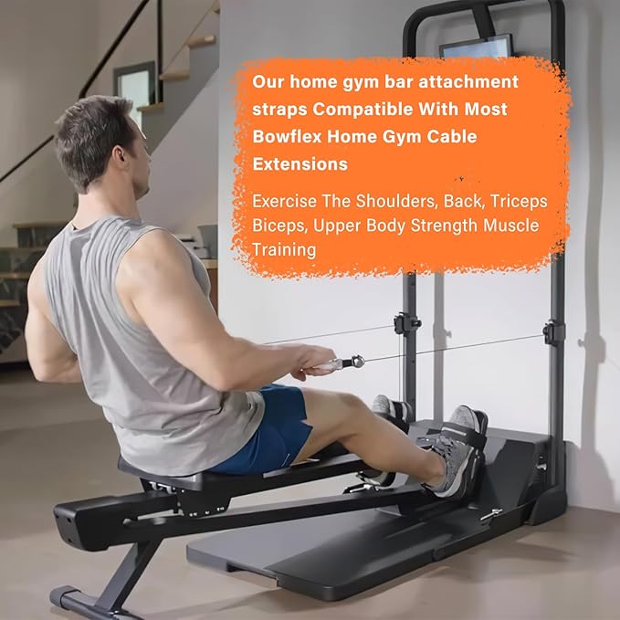 Bar Attachment Strap Compatible with Bowflex Home Gym Parts, Use for LAT, Squat and Bench Bars, Trains Upper Body: Shoulders, Back, Triceps, Biceps,Upper Body Strength Muscle Training