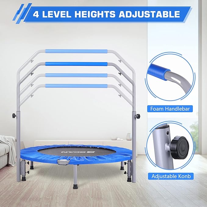 BCAN 40/48" Foldable Mini Trampoline Max Load 330lbs/440lbs