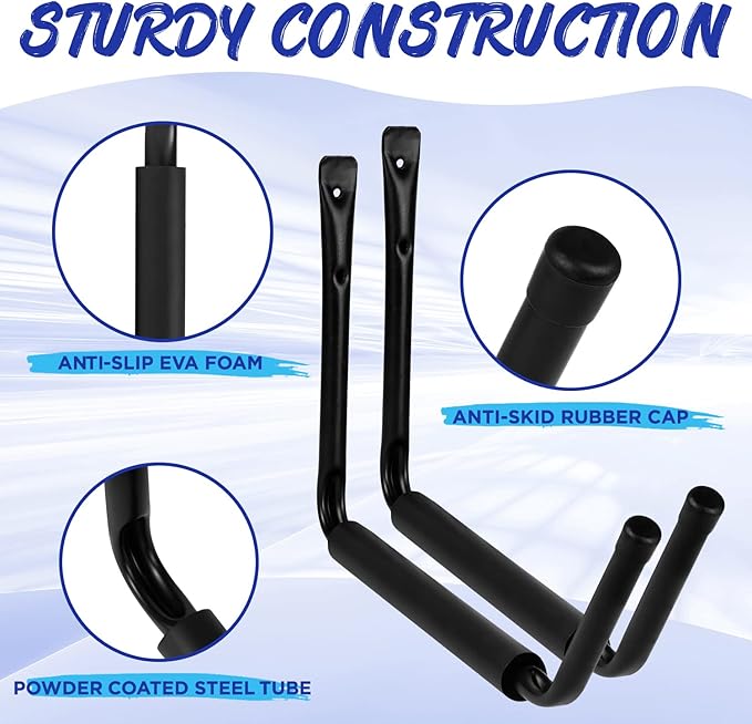 Yes4All Heavy Duty Steel Wall Mount Paddle Board Racks, Surfboard Holder, Suitable for Both Indoor and Outdoor Storage