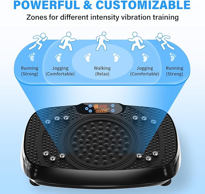 Vibration Plate Exercise Machine: TISSCARE Vibrating Plates for Weight Loss and Lymphatic Drainage, Whole Body Workout Sculpting Platform for Home Fitness Fat Burner for Women Men