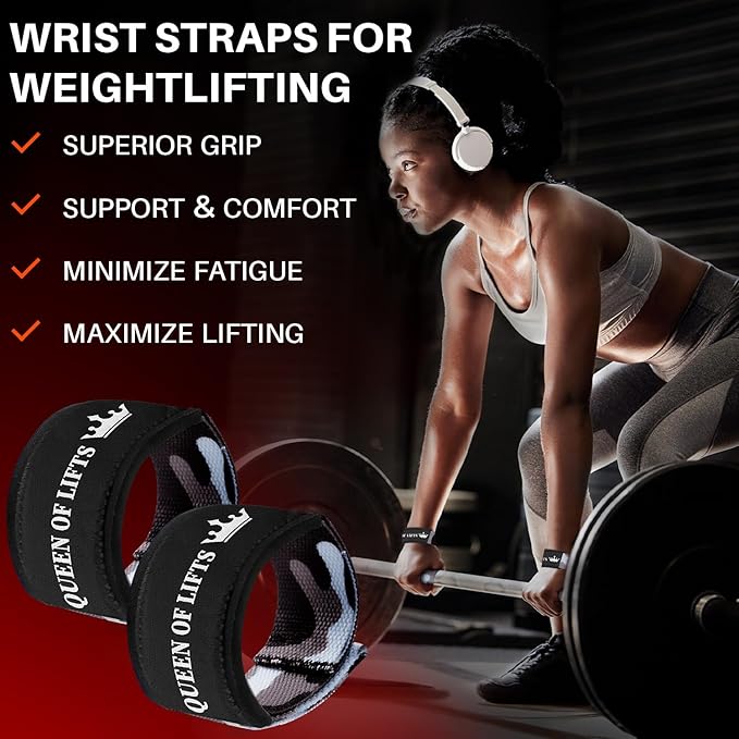 TECEUM Wrist Lifting Straps with Neoprene Padding Support β Heavy Duty Wrist Workout Straps For Men and Women β Ideal for Powerlifting, Strength Training, Bodybuilding