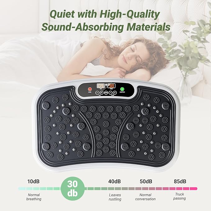 Whole Body Vibration Plate Exercise Machine Vibrating Plate Shaking with Weight 330lbs, Shake Plate Exercise Machine Power Plate Vibration Platform for Fitness Equipment Workout