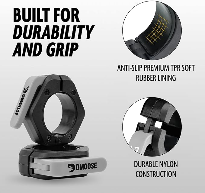 DMoose Fitness Barbell Clips 2" (Pair) - Quick