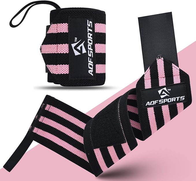 Wrist Wraps for Weightlifting - USPA & IPL Approved 18" Gym Wrist Support with Thumb Loop - Heavy Duty Lifting Wrist Straps for Fitness, Workout, Powerlifting, & Bodybuilding (Pair)