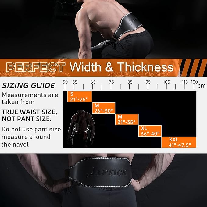Genuine Leather Weight Lifting Belt for Men Gym
