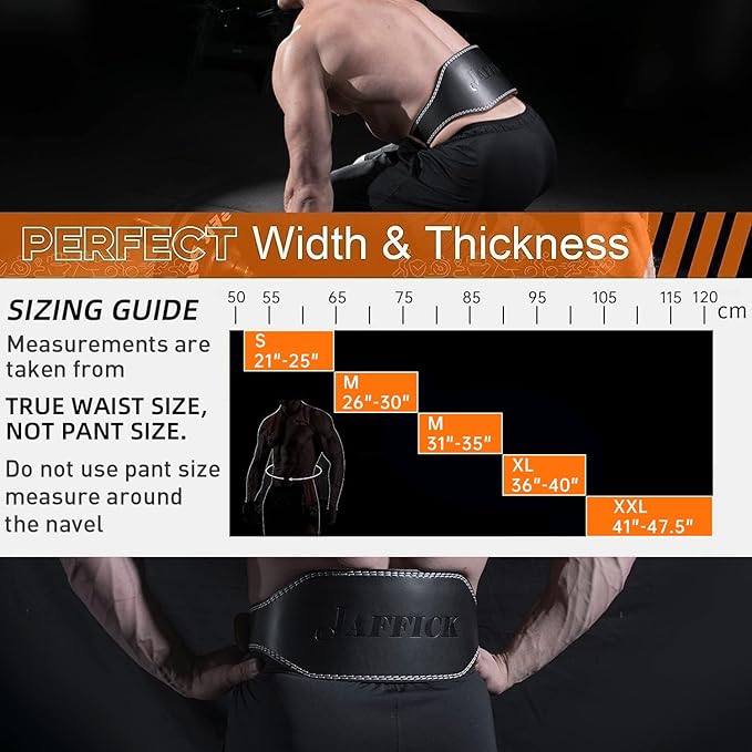 Genuine Leather Weight Lifting Belt for Men Gym