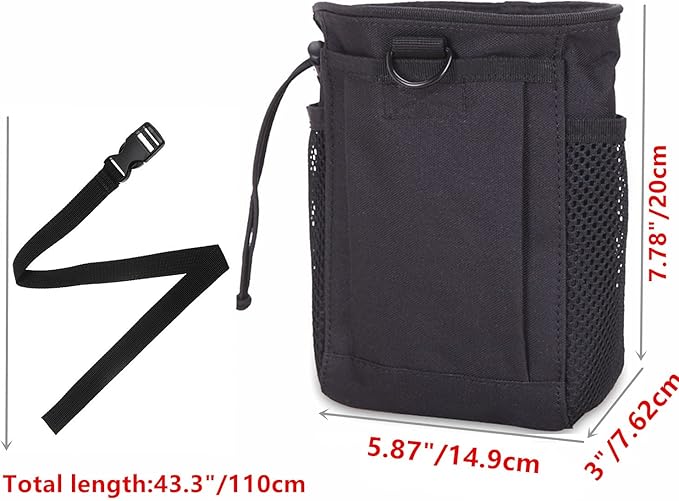 Rock Climbing Chalk Bag, goldhik Bouldering Chalk Bags with Quick-Clip Belt and 3 Pockets, Great Equipment for Rock Climbing, Gym Training, Gymnastics, Weightlifting