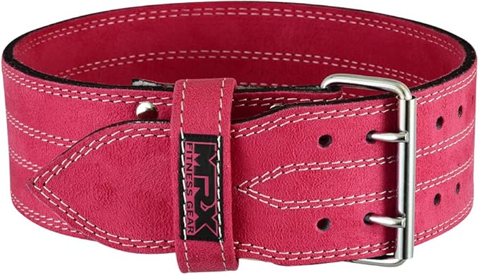 MRX Powerlifting Leather Belt 4" Wide 10mm Thickness 2 Prong