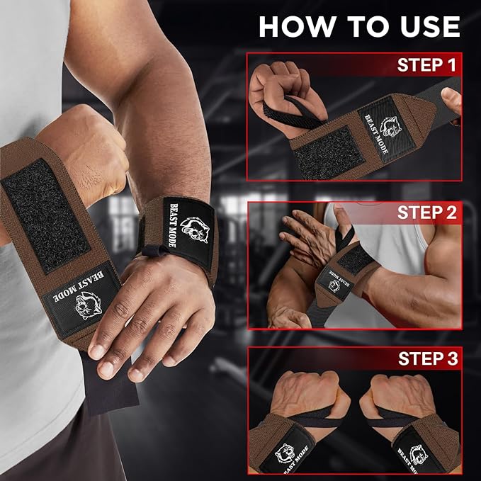 TECEUM Weightlifting 18" & 12" Wrist Wraps with Thumb Loop β Heavy Duty Wrist Workout Braces for Men and Women β Ideal for Powerlifting, Strength Training, Bodybuilding